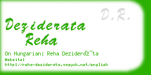 deziderata reha business card